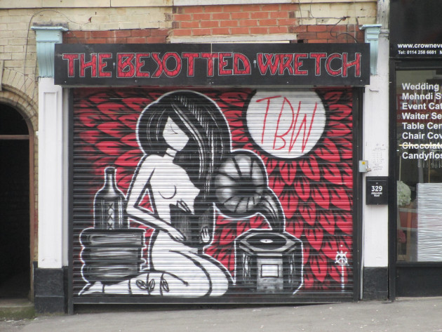 The Besotted Wretch shop shutters